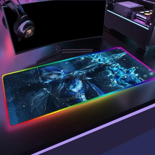 Rgb Minnie Mouse Pad LOL Gaming Keyboard for Compass League of Legends Pc Gamer Desk Gamers Accessories Mausepad Varmilo Mice