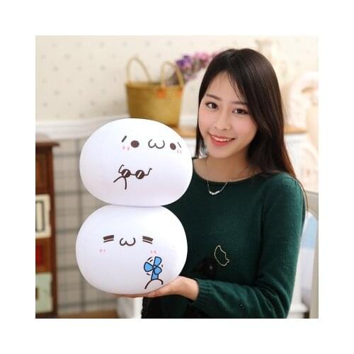 Korean style Creative cartoon expression pillow cushion round Foam pellet filling Soft and comfortable pillow Pendant