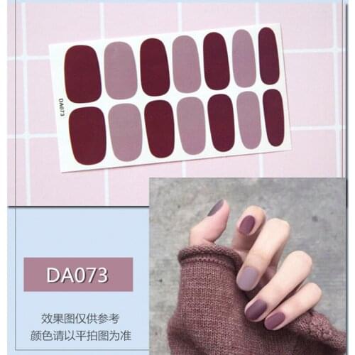 Matte Frosted Full Cover Solid Color Nail Stickers Nail Decoration Designer Self Adhesive Nail Sticker Creative Nailart Sticker