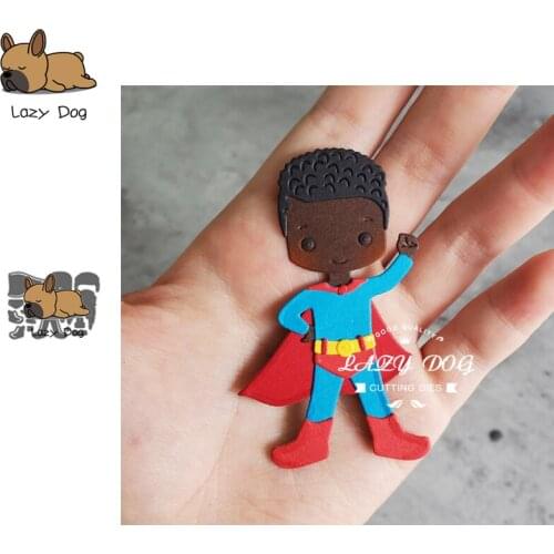Superhero Boy Girl Metal Cutting Dies Scrapbooking Stencil DIY Mold Knife Craft Embossing Die Cuts Card Making New Dies For 2020