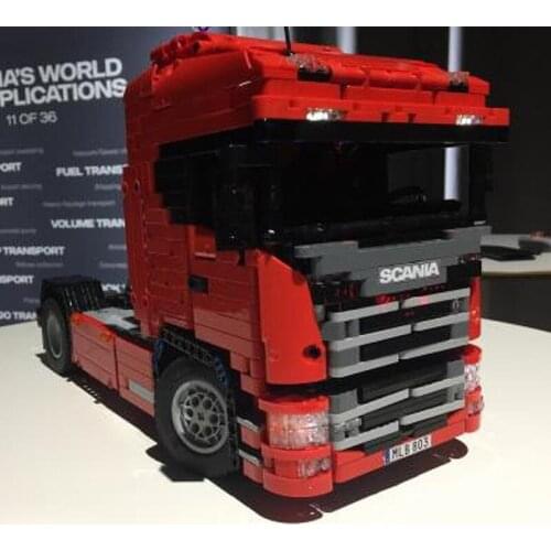 MOC Police Truck Building Blocks Sets Pull Cargo Truck Ship Vehicle High-tech Educational Bricks Model Bulk Model Kids Toys Gift