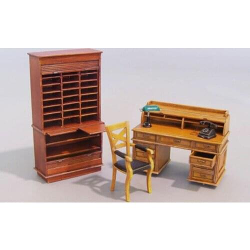 1:35 Scale Die-cast Resin Office Furniture Set Model White Resin Model Unpainted Free Shipping