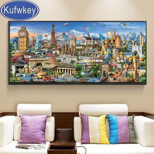 Full,Square/Round Diamond painting Sale The View Of The City 3d picture of rhinestone Large Size,mosaic full embroidery