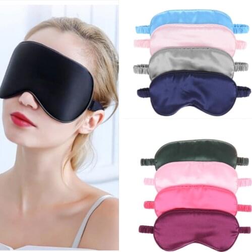 Natural Silk Sleeping Eye Mask Eye Shade Cover Eye Patch Women Men Soft Portable Blindfold Travel Eye Patch for Night Sleeping