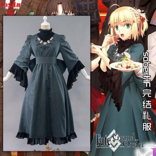 [Presale] Game Fate/Stay Night Altria Pendragon Cosplay Costume HF Saber The High Quality Formal Dress Female Role Play Clothing
