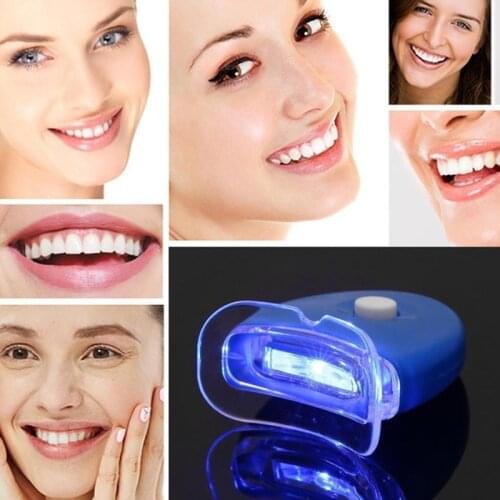 Dental Teeth Whitening Strips Oral Hygiene Kit with Teeth Whitening LED Accelerator Light Peroxide Gel Pen Dental Bleaching Tool