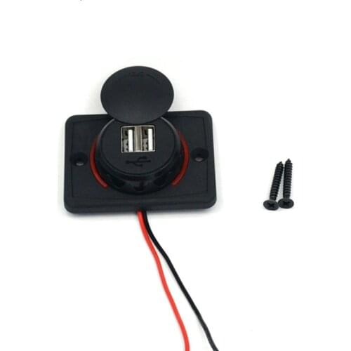 DIY 3.1A Dual USB Charger Universal USB Socket Plug with LED DIY Kit for 12V/24V Car Boat Marine ATV Bus Truck Bus Home Seat
