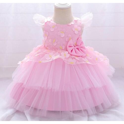 Butterfly Cake Tulle Christening Princess Wedding Toddler Birthday Party Child Baptism Baby Girl Clothes Summer Dresses Vestidos