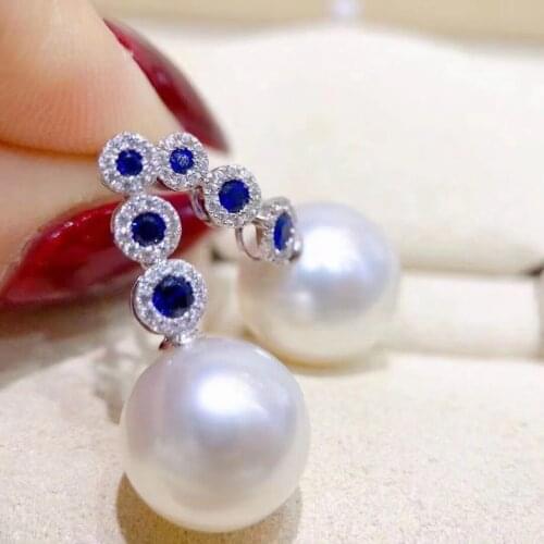 Gorgeous 925 Sterling Silver Earrings Findings Mountings Settings Jewelry Parts Fittings for Coral Jade Agate Beads Crystal