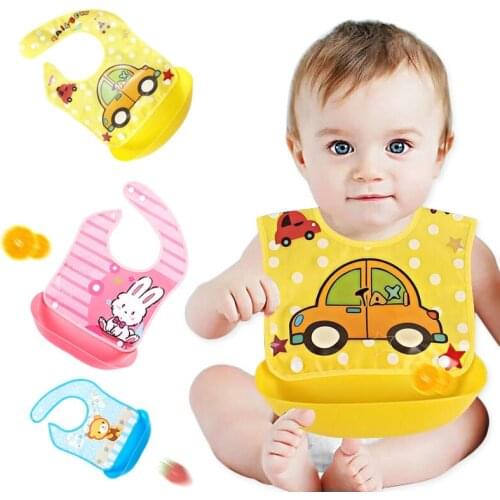 Waterproof EVA Baby Bibs with Detachable Pocket for Newborn Toddler Scarf Baby Boys and Girls Infant Feeding Burp Cloth Stuff