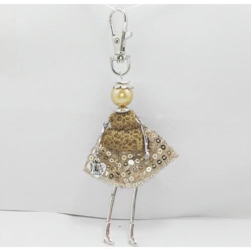 YLWHJJ 2019 new doll lovely keychains for women Handmade car pendant fairy baby girl key chain female brand hot Fashion Jewelry