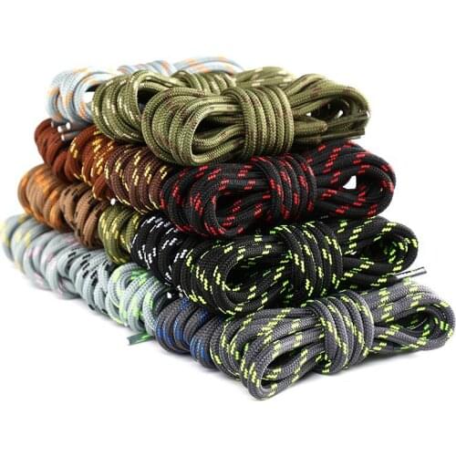 1 Pair Strong Shoelaces Round shoe Laces High Top Outdoor Walking Hiking Boot Laces Bootlaces Sneaker Shoelace 120cm