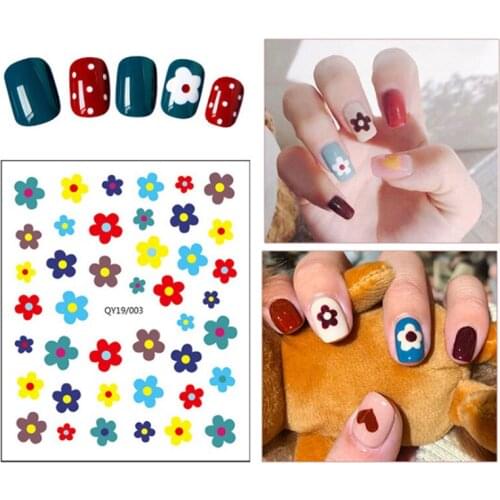2pcs Avocado Nail Stickers Cute Cartoon Transfer Sliders For Nails Mixed Floral Design Water Decals Anime Tatto For Manicure