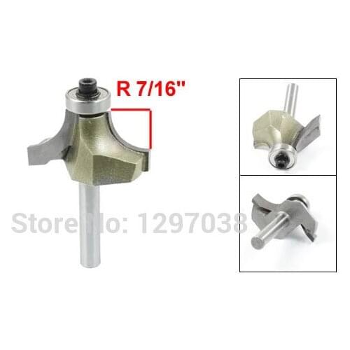 2pcs Woodworking Corner Rounding Round Over Router Bit 1/4" x 7/8"