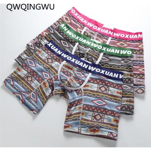 3PCS Men Cotton Boxers Underpants Men Homme Cueca Boxers Shorts Sexy Shorts Sheathy Cool Male Gay Men Underwear