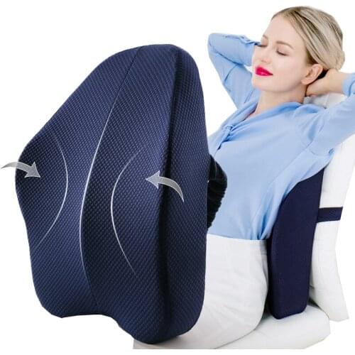 Car Back Support lumbar support cushion for car Best Premium office Memory Foam Pillow Seat Back Ergonomic Relieve Low Pain