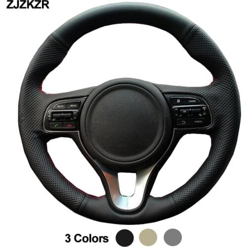Car Auto Steering-Wheel Cover Volant For Kia K5 Optima 2016-2018 Sportage KX5 2016-2019 Niro 2017-2019 Stuurhoes Funda Volante