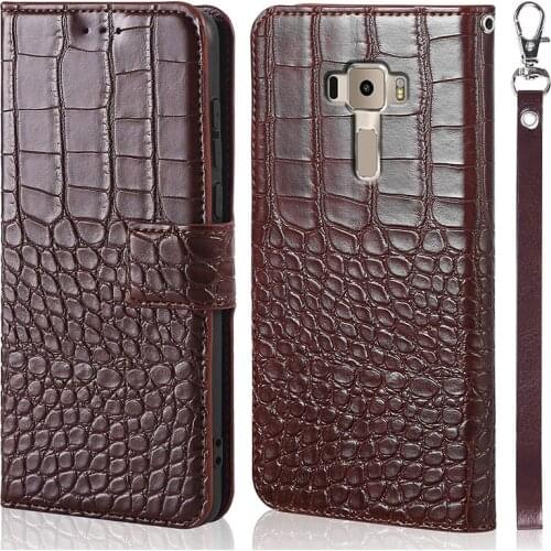 DOREXLON phone Case for Asus ZenFone 3 ZE552KL 5.5 Case Crocodile texture leather flip Case for Asus ZenFone ZE552KL Case Cover
