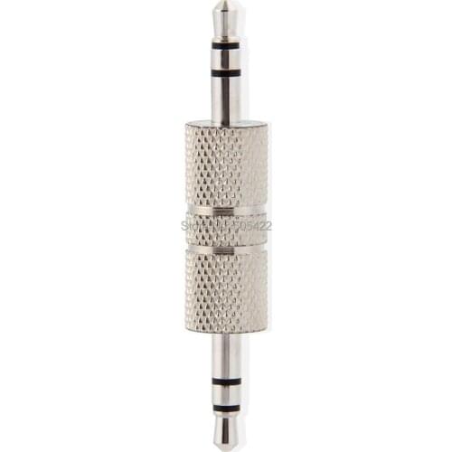 DHL Shipping 3.5mm Metal Male to Male Stereo Socket End Audio Adapter Jack Connector