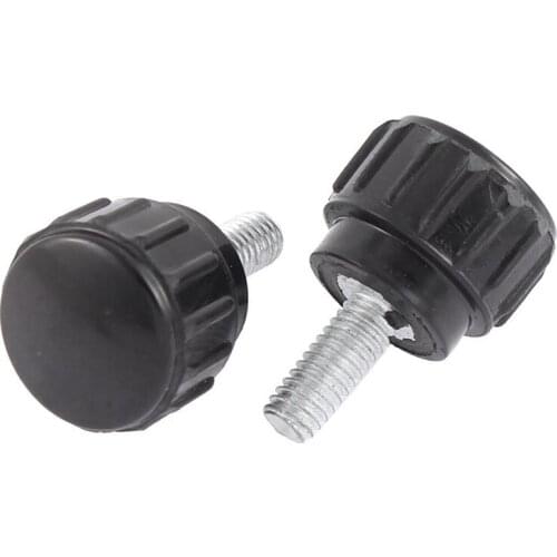 GTBL M4 x 10mm Round Head Screw On Thumbscrews Knurled Clamping Knob 2 Pcs