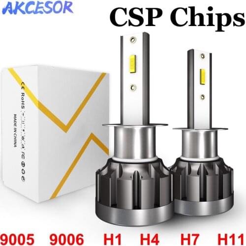 H7 LED Car Headlight Bulbs H11 H4 H8 H9 9005 9006 H1 LED Automobile Headlamp Fog Light 40W 4000LM Super Bright CSP Chip With Box