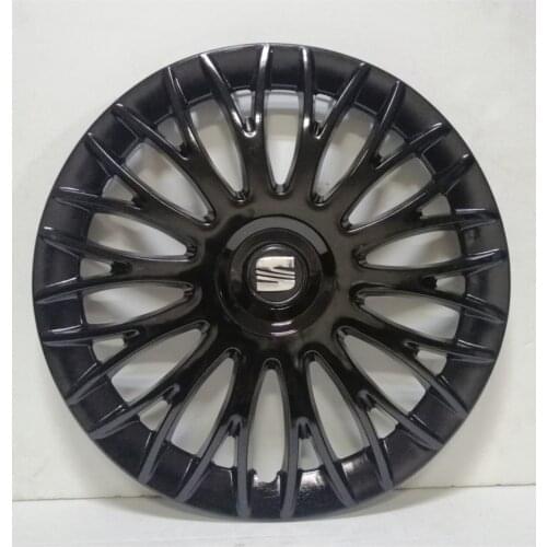 16 inch Wheels Seat Cover Set 4 Piece Emblem Select Piano Black Bundle çatal48