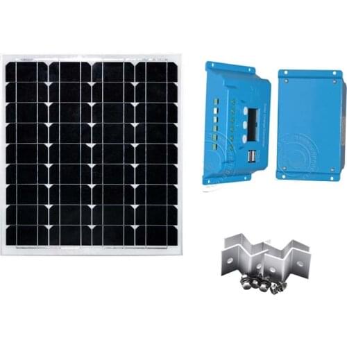 Solar Kit Portable Solar Panels For Camping 18v 50w Solar Battery 12v Solar Charging Caravan Light Solar Charge Controller 10A