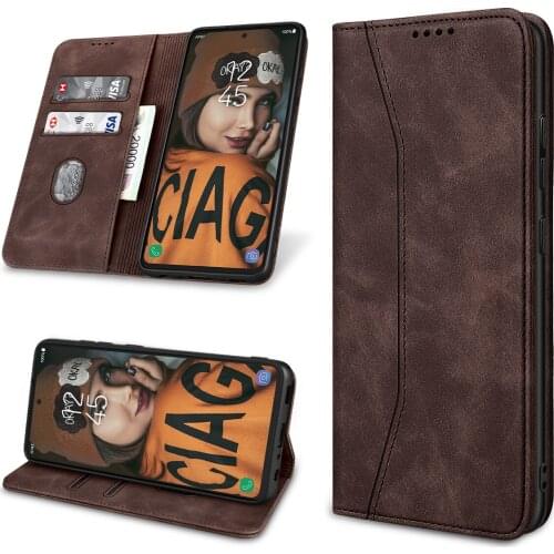 Leather Flip Case For Samsung Galaxy A12 A52 5G 4G Cover Wallet Cards Stand Phone Protect Case Coque Business man Gift for Dad