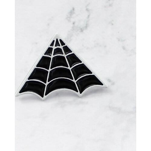 Spider Web Pin Creative Metal SpiderWeb Brooches Denim Coat Badge Baby Best Friends Gifts Denim Shirt Decorative Badge