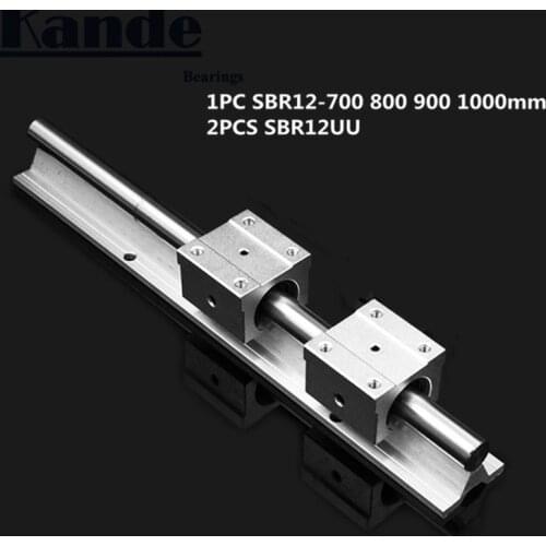 Linear rail 12mm SBR12 - 700 800 900 1000 mm 1 pc linear guide SBR12 + 2 pcs SBR12UU blocks for CNC
