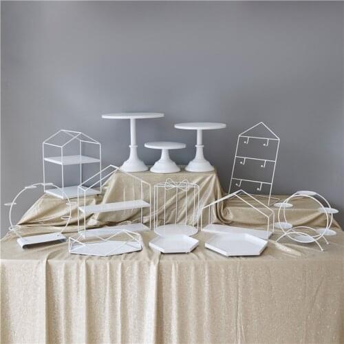 Dessert Candy Cake Stand Metal European Style Luxury Afternoon Tea Cake Stands Wedding Support Gateau Kitchen Supplies DG50TD