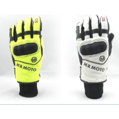 Motorbike Heat Gloves Worm Gear M,L,Xl,XXL Black Red Racing Leather Winter Scooter Long Snowmobiles Gloves Motocycle Men