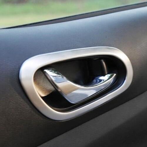 Stainless steel For Nissan Navara NP300 2017 2018 2019 accessories Car inner door Bowl protector frame Cover Trim car styling