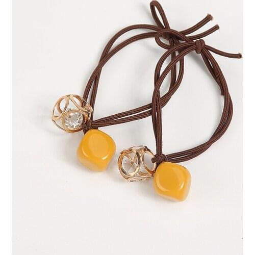 New Crystal Ball Elastic Hair Bands for Women Sweet Ponytail Holder Rubber Bands Hair Ropes Fashion Hair Accessories Headwear