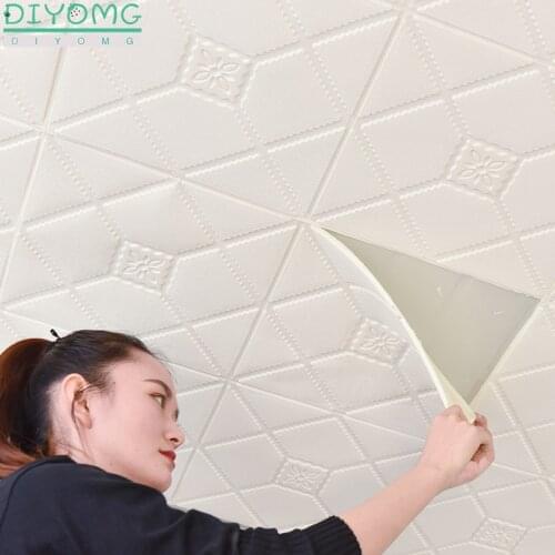 Roof Ceiling Wallpaper 3D Waterproof Self-adhesive Wall Contact Stickers Stereo Plafond Ceiling Wallpaper Background Roof Decor