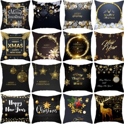 Merry Christmas Home Decor Happy New Year 2022 Pillow Case Christmas Decorations Sofa Pillow Cover Bed Cushion Cover