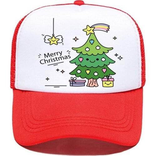 Christmas Adjustable 1PCS Mesh Cap Custom Logo Hat BlacK Red Green Snapback Wholesale White Men Women Simple Casual Wholesale