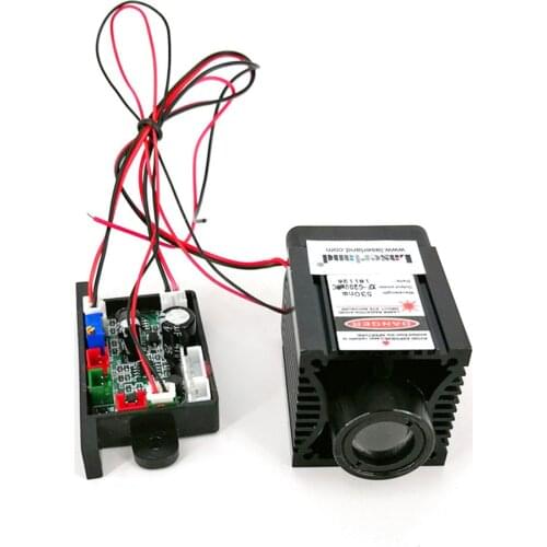 450nm 1.2W Blue Laser Module Laser Head Fat Beam 12V TTL Modulation With Fan Adapter