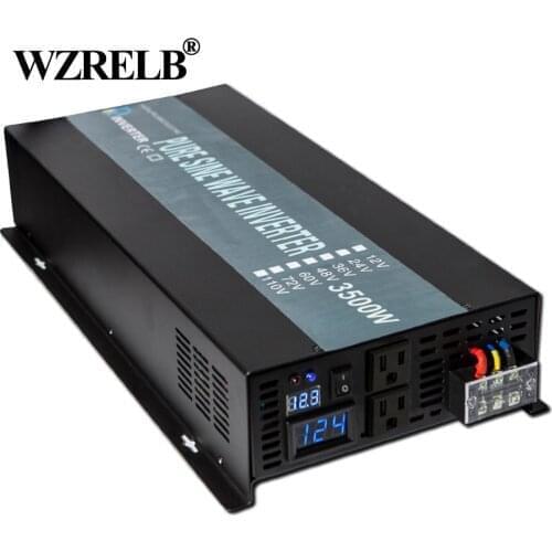 Pure Sine Wave Solar Inverter 24V 220V 3500W Generator Inverter Power Bank Power Supply Transformer 12V/48V DC to 120V/240V AC