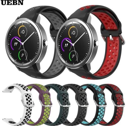 UEBN Sport Silicone Breathable Strap For Garmin Active Bracelet for Garmin vivoactive 3 vivoactive 4 Replacement Watchbands