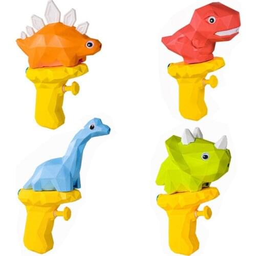 4 Pcs Water Gun Childrens pool toy 3D Dinosaur Squirt Guns Water Toy Summer outdoor Swimming Pool Beach Toy Gift for Boys Girls