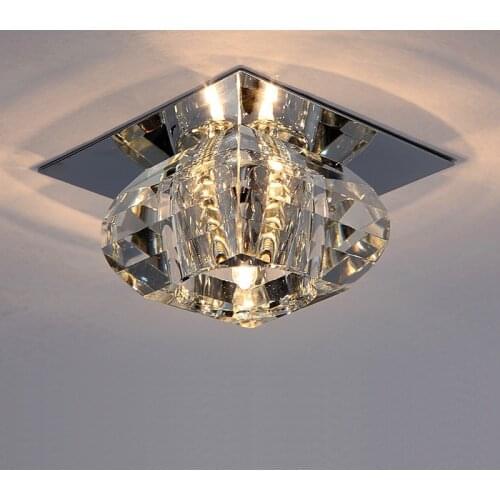 Embedded creative TV background wall ox eye ceiling porch corridor square small crystal LED spotlight