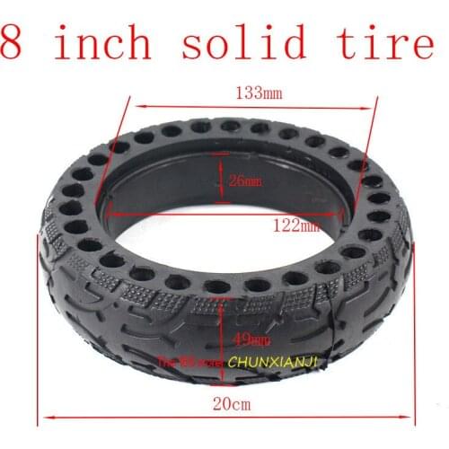 High quality 8-inch honeycomb solid tire 8"tubeless tyre fit Electric Self Balancing Hoverboard Scooter
