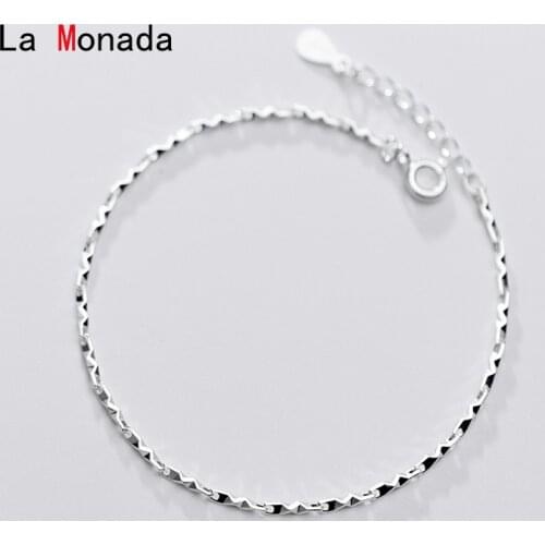 La Monada Classic Silver Bracelet 925 Women Jewelry Special Chain Fashion Minimalist Sterling Silver Bracelets For Women Trendy