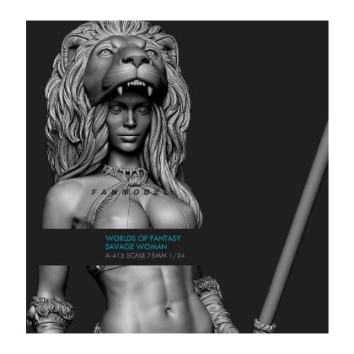 1/24 75mm Resin model kits figure beauty colorless and self-assembled A-415