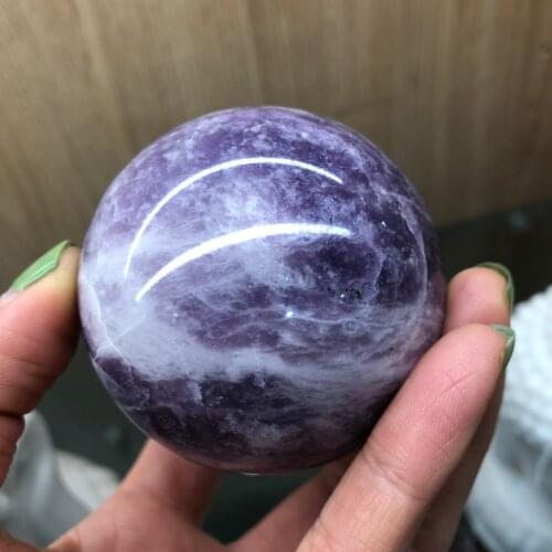 1pcs 100% Real Natural Ziyun Mother Quartz Ball Crystal Purple Mica Sphere Ornaments Mineral Specimen House Decorative Accessori