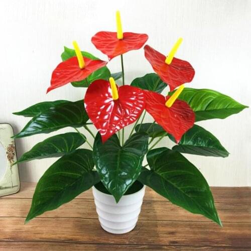 1pcs Artificial Plant bonsai Fake Plant Decor flower Green Plant Plastic Flower Potted For Home desktop Decoration Flower bonsai