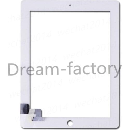 10PCS OEM Touch Panel Screen Digitizer with Button Adhesive Sticker for iPad 2 A1395 A1396 A1397