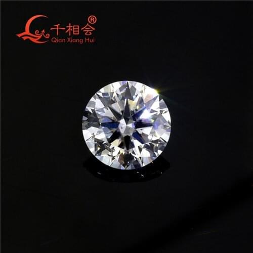 1CT 6.5mm F color SI 2 clarity white round shape HPHT lab created synthetic dia mond loose stone with certificate