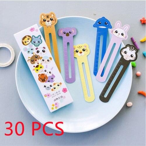 30pcs/lot Cute Animal Farm Paper Bookmark for Book Holder Multifunction Bookmark Stationery Children School Supplies Kawaii Gift
